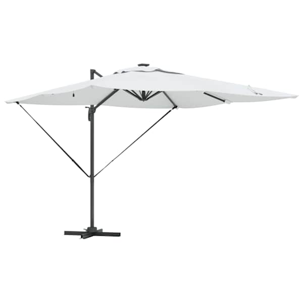 vidaXL P&auml;ikesevari LED -ribatuledega Liivakarva 286 x 284 x 270 cm