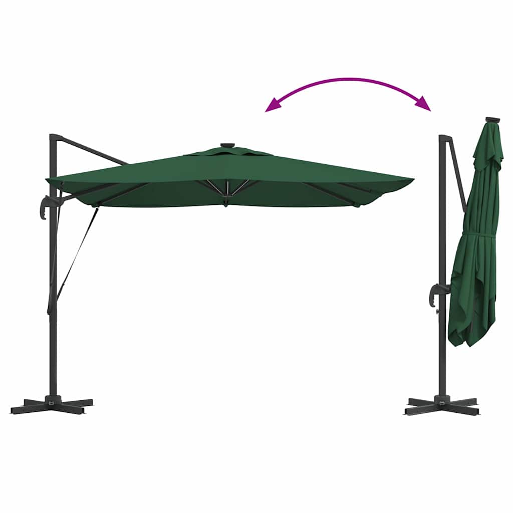 Slunečník Zelená 286 x 284 x 270 cm Hliník a polyester - obrázek 14