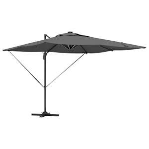 vidaXL P&auml;ikesevari LED -ribatuledega Antrakiit 286 x 284 x 270 cm