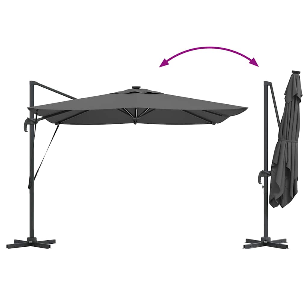 Cantilever Roma Parasol met slot 286 x 285 x 270 cm Aluminium image 13