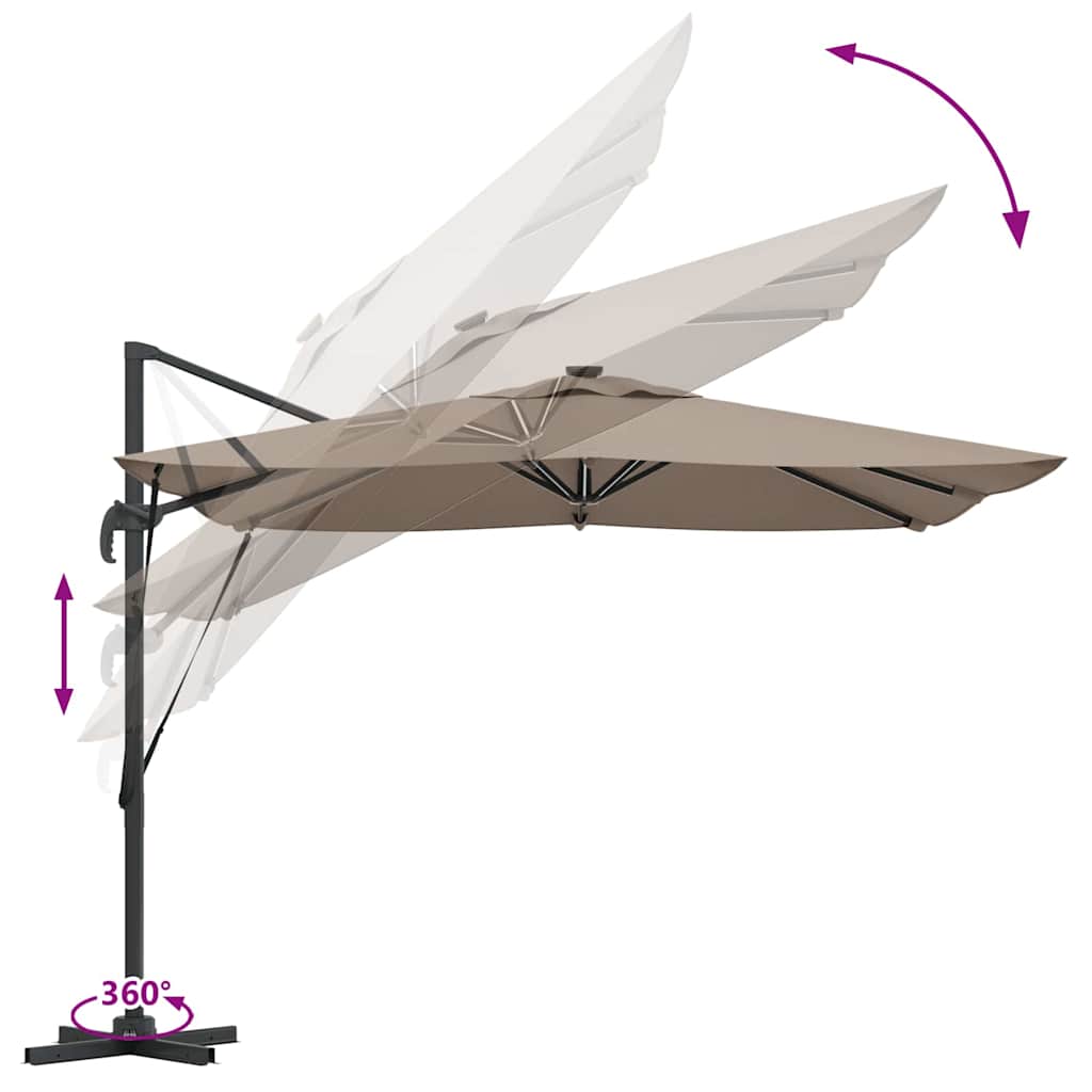 Parasol grey-Brown 286 X 284 X 270 cm