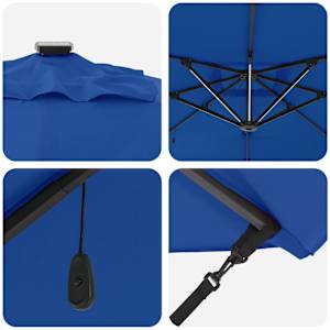 Slunečník Azur blue 286 x 284 x 270 cm Hliník a polyester - obrázek 9