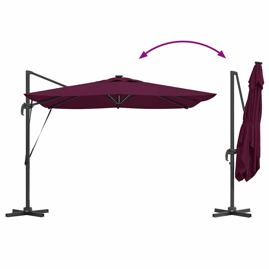 Slunečník Bordeaux červená 286 x 284 x 270 cm - obrázek 14
