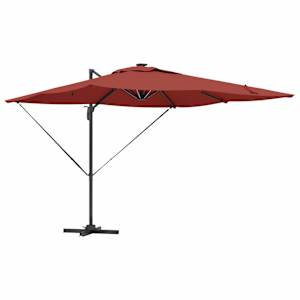 vidaXL P&auml;ikesevari LED -ribatuledega Terrakota 286 x 284 x 270 cm