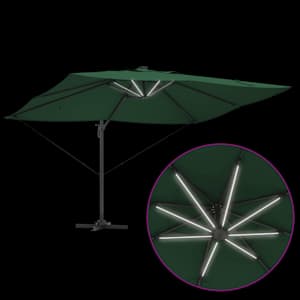 Slunečník Zelená 352 x 251 x 265 cm Polyester a hliník - obrázek 11