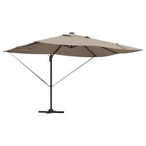 Slunečník se zámkem Taupe 352 x 251 x 265 cm Polyester a hliník - obrázek 2