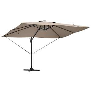 Slunečník se zámkem Taupe 352 x 251 x 265 cm Polyester a hliník - obrázek 5