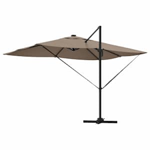Slunečník se zámkem Taupe 352 x 251 x 265 cm Polyester a hliník - obrázek 8