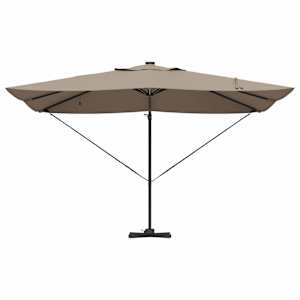 Slunečník se zámkem Taupe 352 x 251 x 265 cm Polyester a hliník - obrázek 6