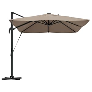 Slunečník se zámkem Taupe 352 x 251 x 265 cm Polyester a hliník - obrázek 7