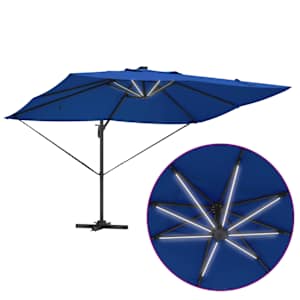 Slunečník 352 x 251 x 265 cm Polyester a hliník Azurblau - obrázek 12