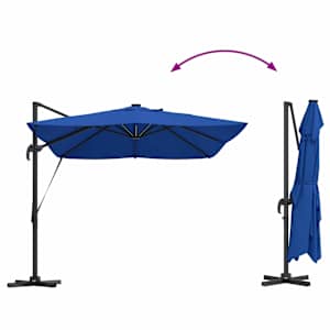 Slunečník 352 x 251 x 265 cm Polyester a hliník Azurblau - obrázek 14