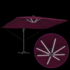Slunečník se zámkem Bordeaux červená 352 x 251 x 265 cm - obrázek 11