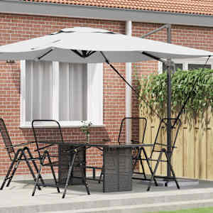 Roma Parasol Béžová 286 x 284 x 265 cm Hliník a polyester - obrázek 1