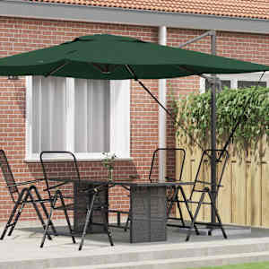 Roma Parasol Zelená 286 x 284 x 265 cm Hliník a polyester - obrázek 1