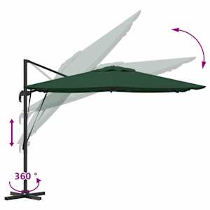 Roma Parasol Zelená 286 x 284 x 265 cm Hliník a polyester - obrázek 11