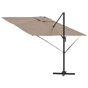 Roma Parasol Taupe 286 x 284 x 265 cm Hliník a polyester - obrázek 8