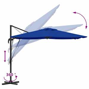 Roma Parasol Modrá 286 x 284 x 265 cm Hliník a polyester - obrázek 11