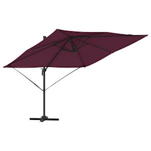 vidaXL Roma parapli Punane 286 x 284 x 265 cm Alumiinium ja pol&uuml;ester