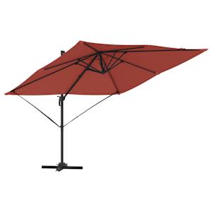 vidaXL Roma parapli Punane 286 x 284 x 265 cm Alumiinium ja pol&uuml;ester