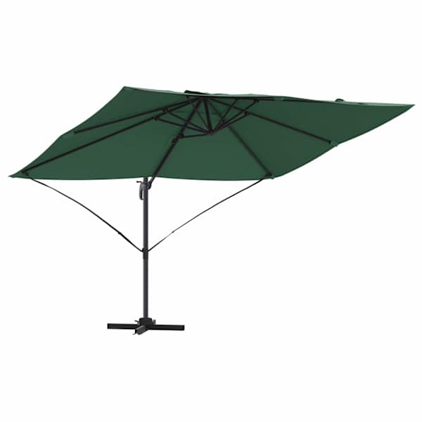 vidaXL P&auml;ikesevari 351 x 250 x 260 cm Pol&uuml;ester ja alumiinium Roheline