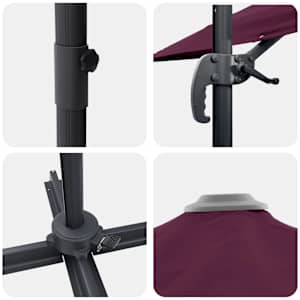 Slunečník Bordeaux červená 351 x 250 x 260 cm - obrázek 9