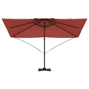 Slunečník Cihlová 351 x 250 x 260 cm Polyester a hliník - obrázek 5