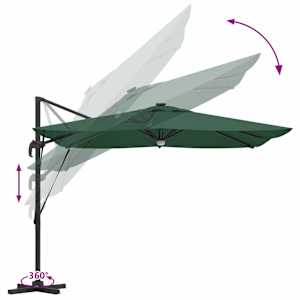 Roma Parasol Zelená 286 x 284 x 270 cm Hliník a polyester - obrázek 13