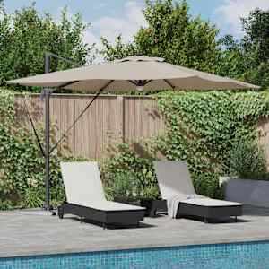 Roma Parasol Taupe 286 x 284 x 270 cm Hliník a polyester - obrázek 1