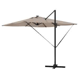 Roma Parasol Taupe 286 x 284 x 270 cm Hliník a polyester - obrázek 8
