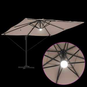 Roma Parasol Taupe 286 x 284 x 270 cm Hliník a polyester - obrázek 11