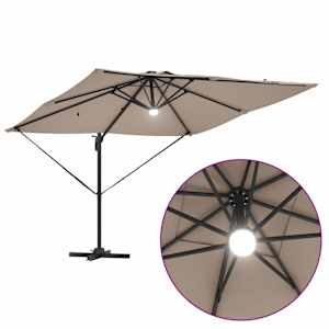 Roma Parasol Taupe 286 x 284 x 270 cm Hliník a polyester - obrázek 12