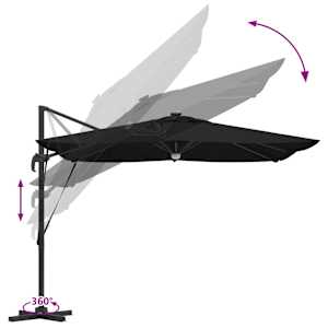 Roma Parasol Černá 286 x 284 x 270 cm Hliník a polyester - obrázek 13