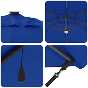 Roma Parasol Modrá 286 x 284 x 270 cm Hliník a polyester - obrázek 9