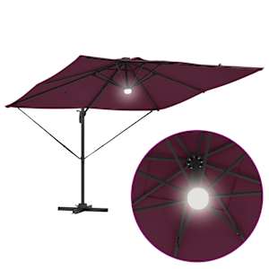 Roma Parasol Červená 286 x 284 x 270 cm Hliník a polyester - obrázek 12