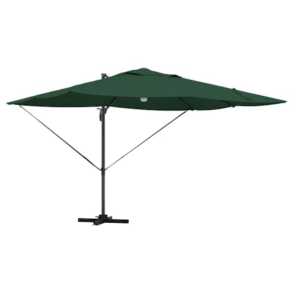 vidaXL P&auml;ikesevari Roheline 351 x 250 x 253 cm Pol&uuml;ester ja alumiinium