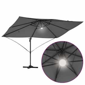 Slunečník Antracit 351 x 250 x 253 cm Polyester a hliník - obrázek 12