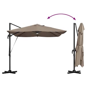 Slunečník Taupe 351 x 250 x 253 cm Polyester a hliník - obrázek 14
