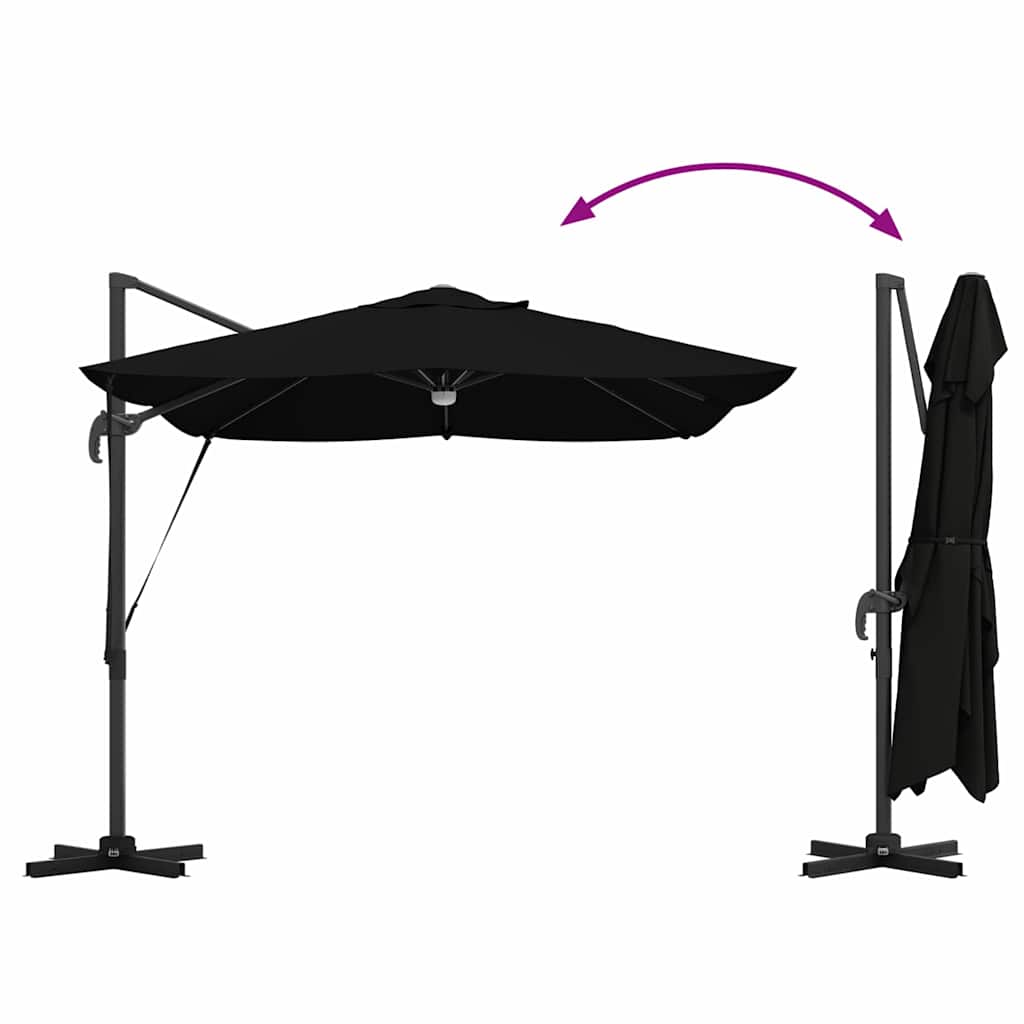 Slunečník Černá 351 x 250 x 253 cm Polyester a hliník - obrázek 14