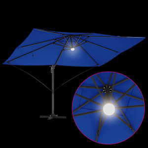Slunečník 351 x 250 x 253 cm Polyester a hliník Azurblau - obrázek 11