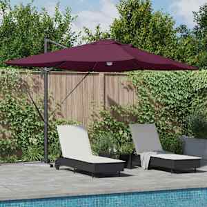 Slunečník Bordeaux červená 351 x 250 x 253 cm - obrázek 1