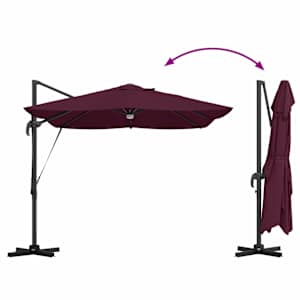 Slunečník Bordeaux červená 351 x 250 x 253 cm - obrázek 14
