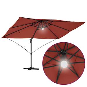 Slunečník Cihlová 351 x 250 x 253 cm Polyester a hliník - obrázek 12