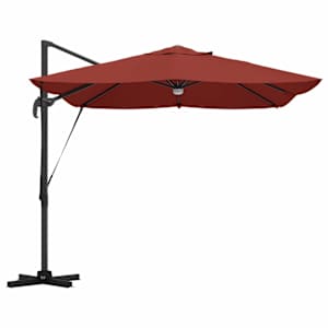 Slunečník Cihlová 351 x 250 x 253 cm Polyester a hliník - obrázek 7