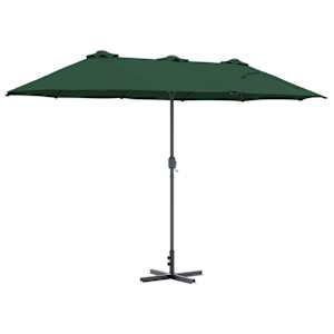 Zahradní slunečník Zelená 370 x 197 x 239 cm Polyester a hliník - obrázek 8