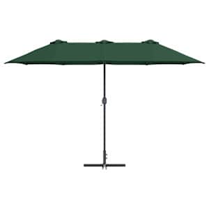 Zahradní slunečník Zelená 370 x 197 x 239 cm Polyester a hliník - obrázek 5