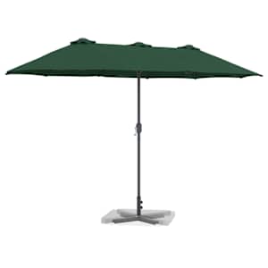 Zahradní slunečník Zelená 370 x 197 x 239 cm Polyester a hliník - obrázek 3
