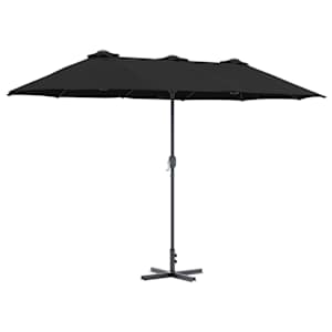 vidaXL Aedapara 370 x 197 x 239 cm Pol&uuml;ester ja alumiinium Must