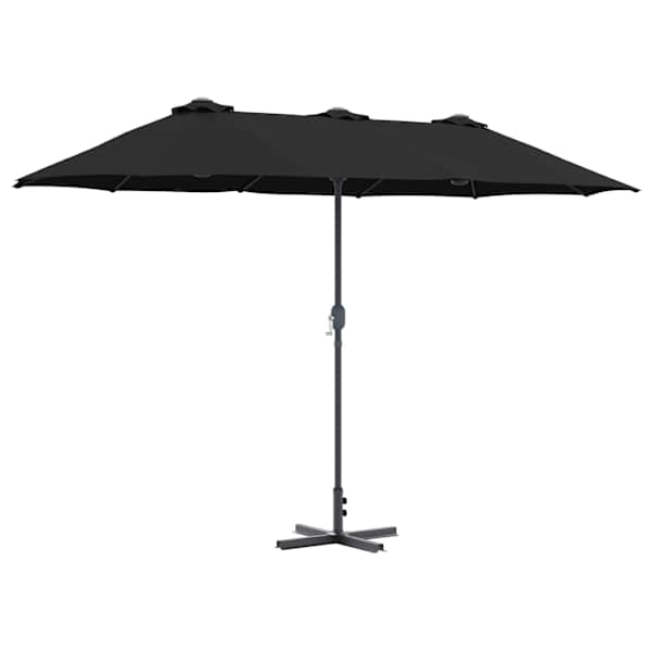 vidaXL Aedapara 370 x 197 x 239 cm Pol&uuml;ester ja alumiinium Must