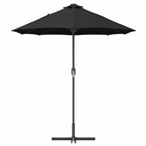 Zahradní slunečník Černá 370 x 197 x 239 cm Polyester a hliník - obrázek 6